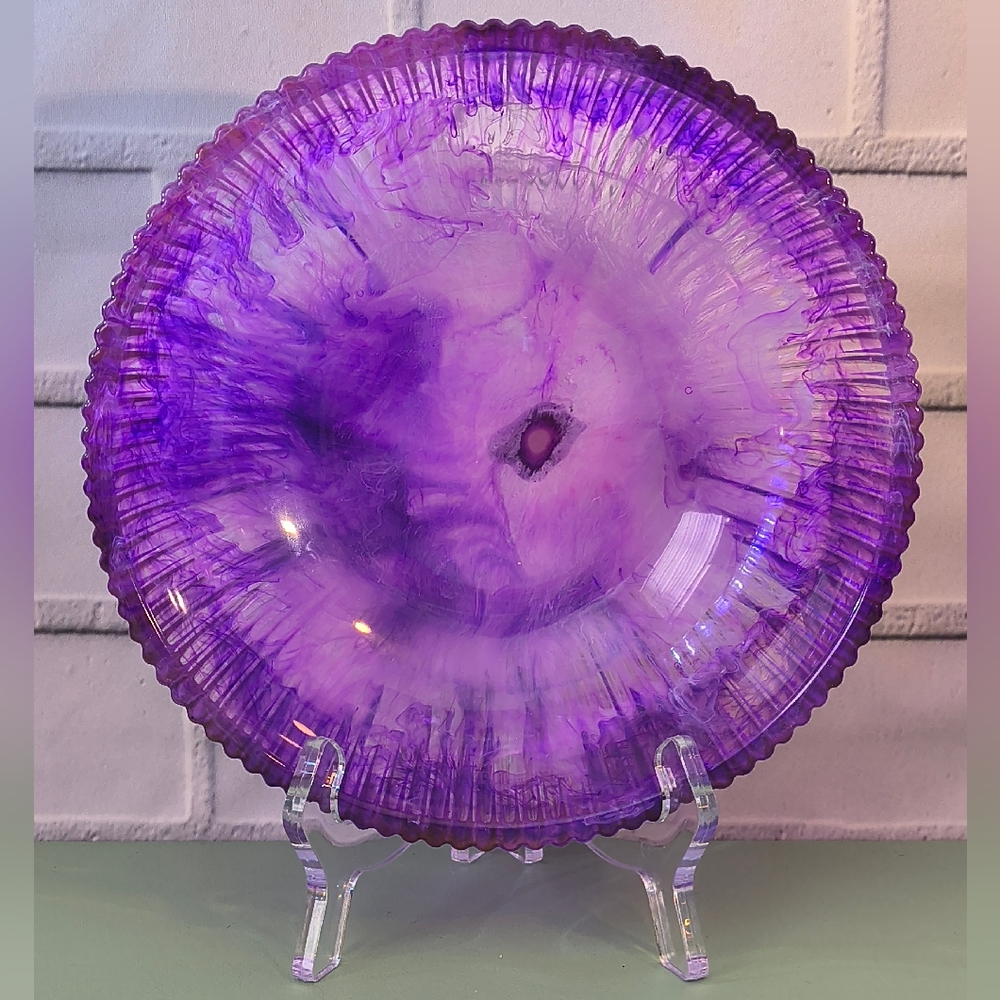 Hand Crafted Resin Ripple Bowl